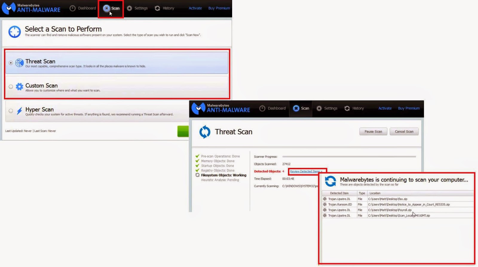 MalwareBytes Free Version - Encontrando vírus MalwareBytes Free Version - Encontrando vírus