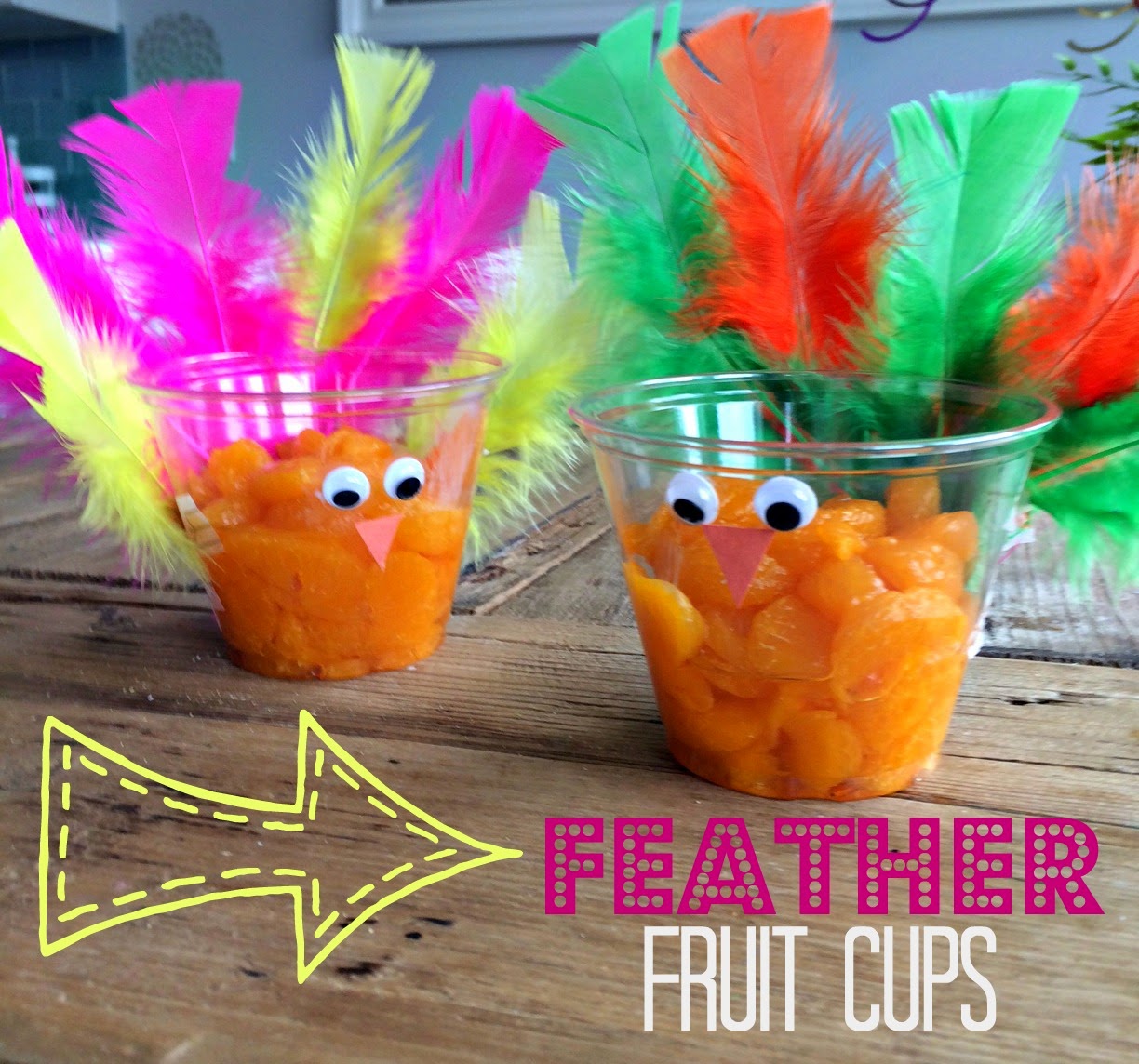 Blue Skies Ahead Bird Feed Snacks and Feather Fruit Cups {Bird Week}