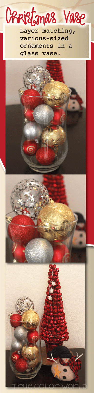 Truecolorworld Ornament Vase Christmas Decor