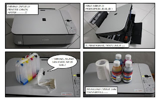Cara Memasang Sistem Infus Printer Canon MP250