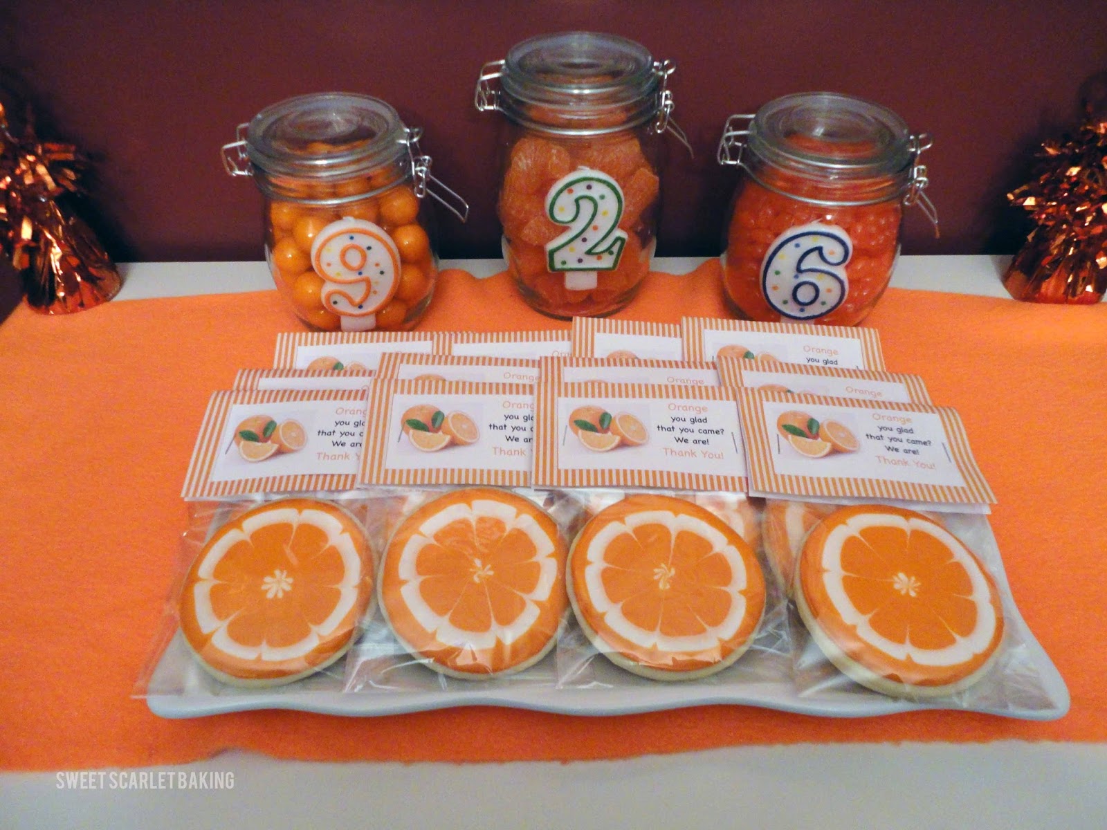 Sweet Scarlet Baking Orange You Glad It's a Party!