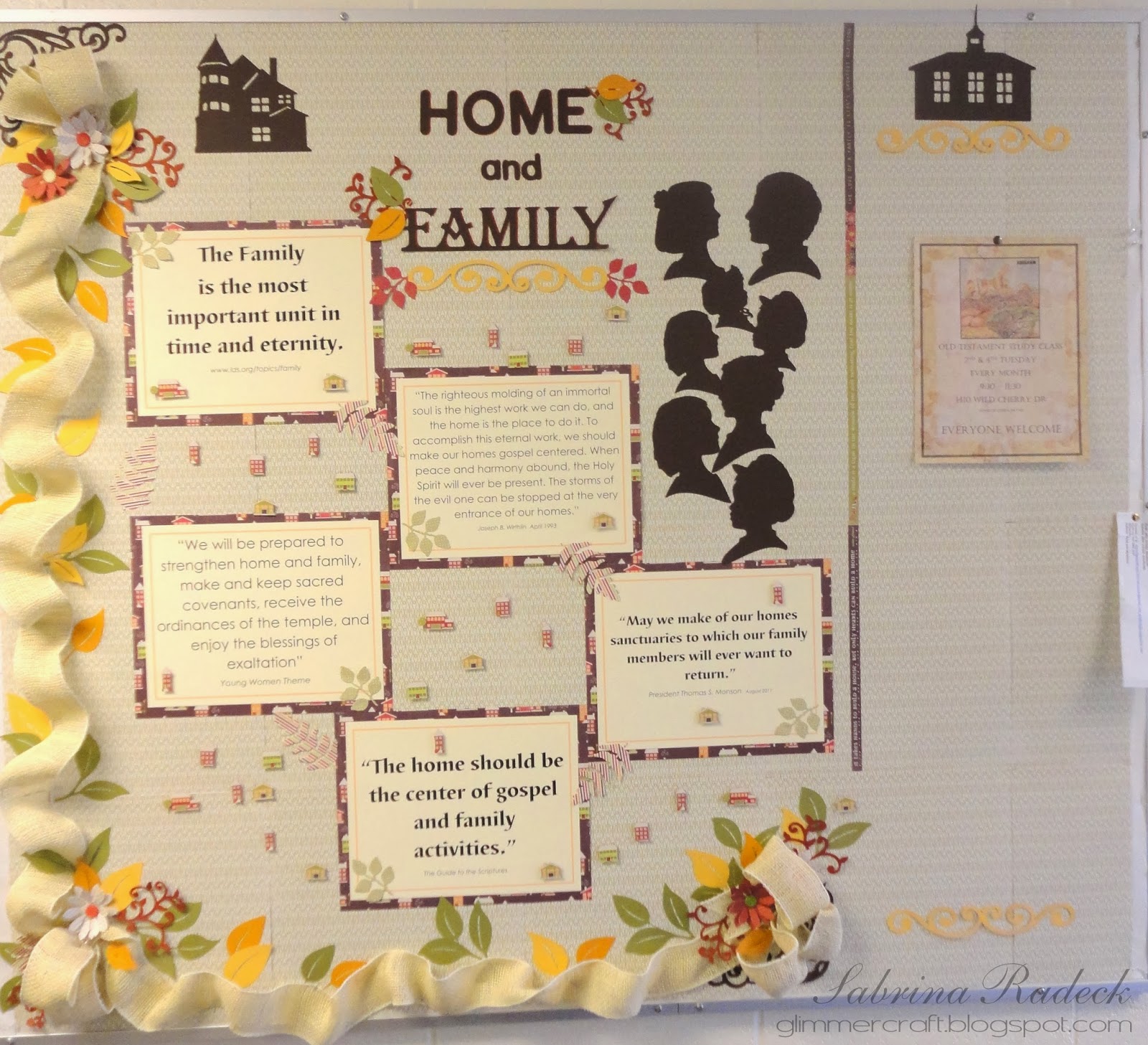 Relief Society Bulletin Board Aspiring to Creativity