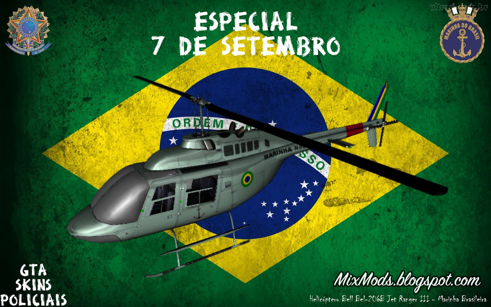 Helicóptero do Exército Brasileiro GTA SA PC/Android 