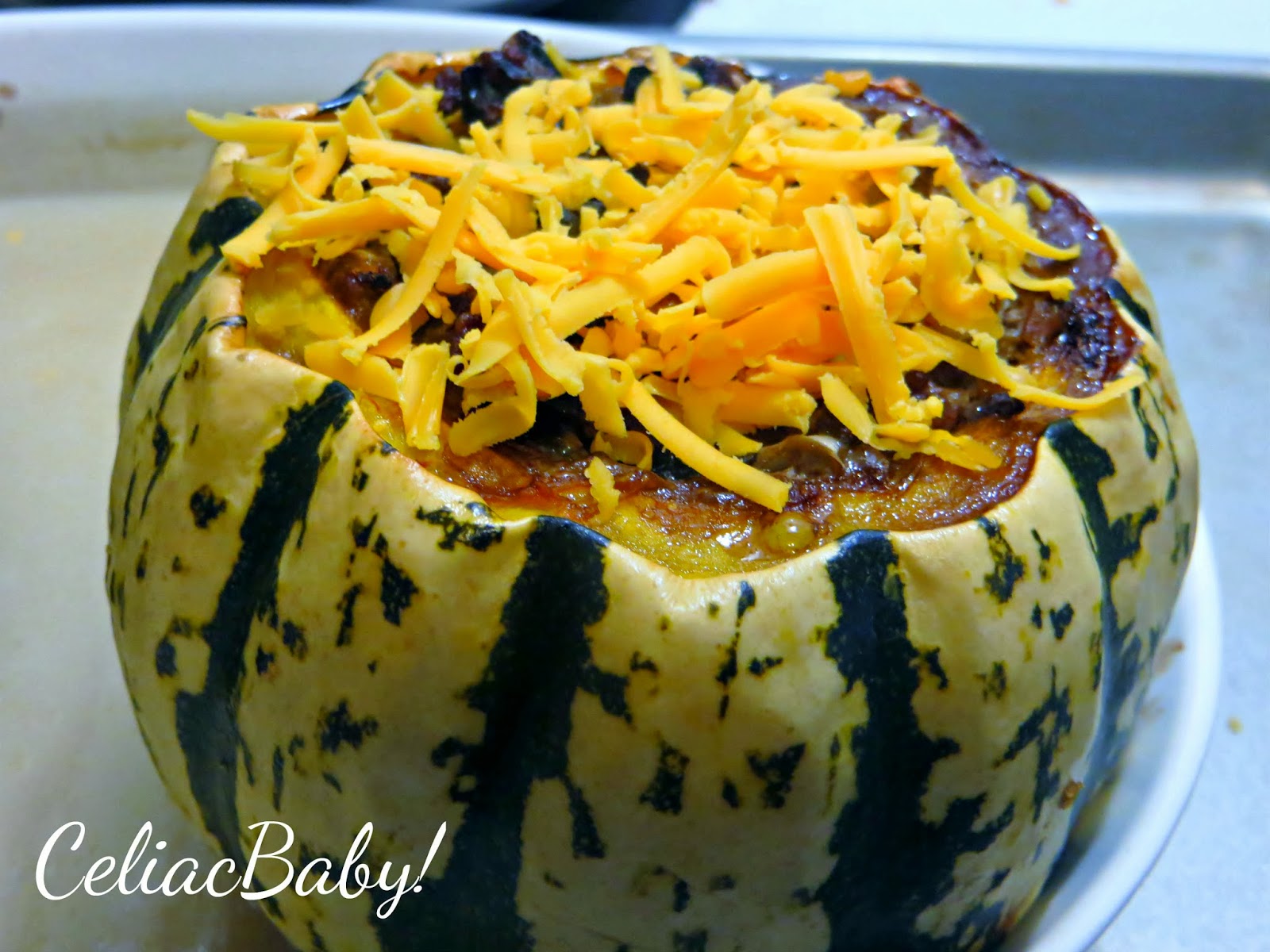 Celiac Baby! Recipe Gluten Free Hamburger Squash (Stuffed Squash)