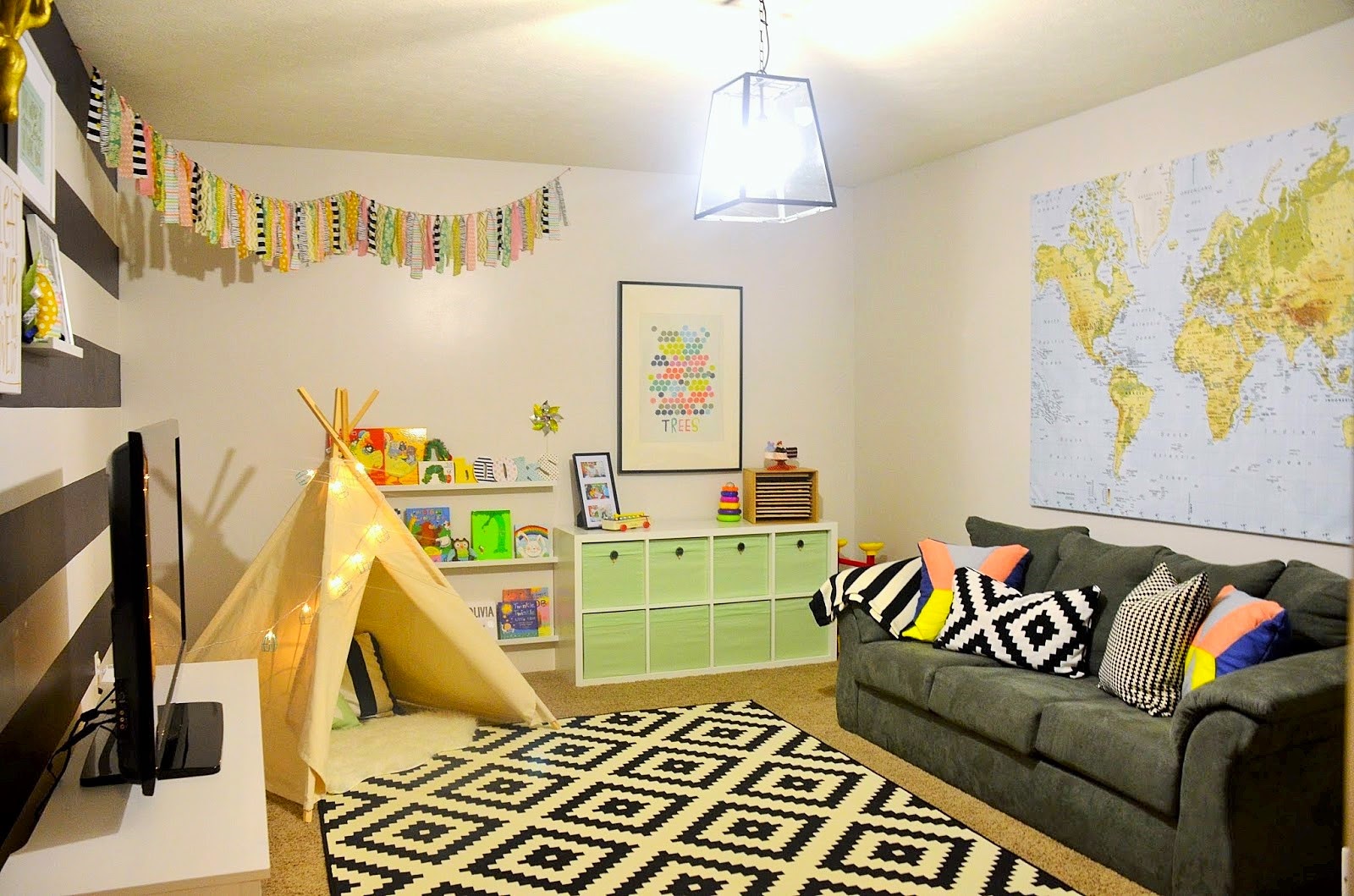 {Jessica Stout Design} A Fun Black & White Playroom