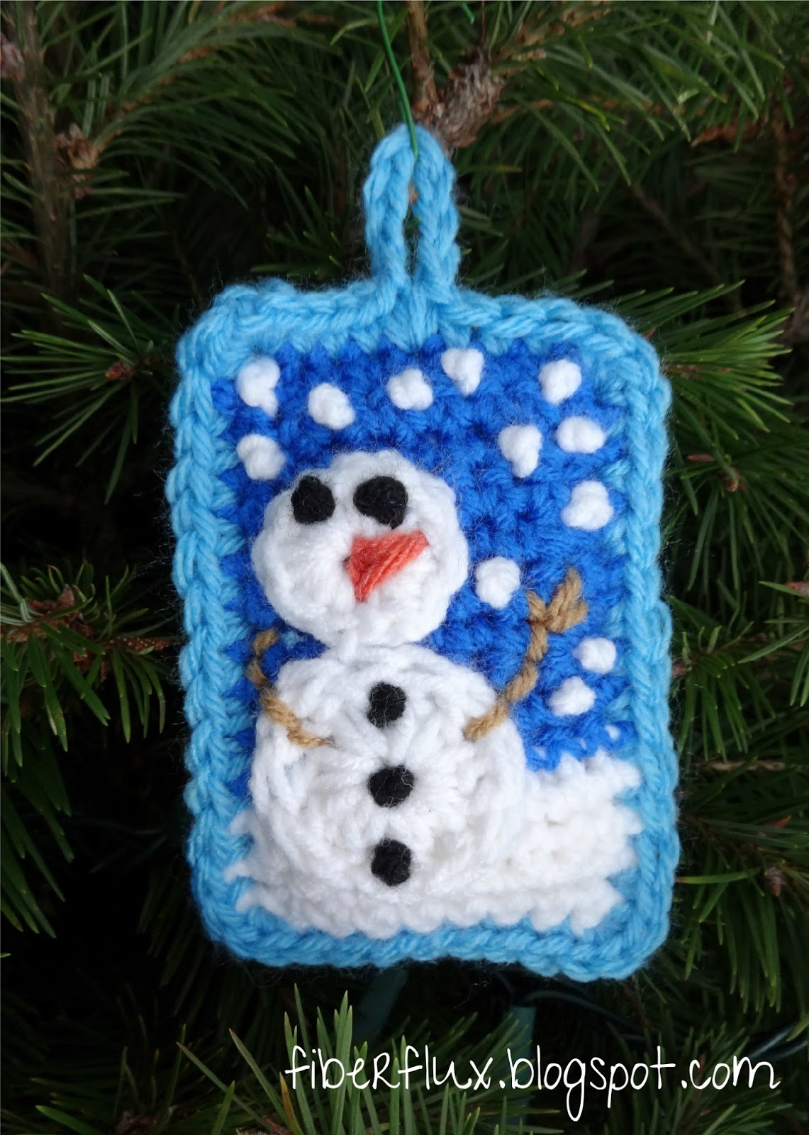 Fiber Flux: Free Crochet Pattern...Snow Day Pillow Ornament!