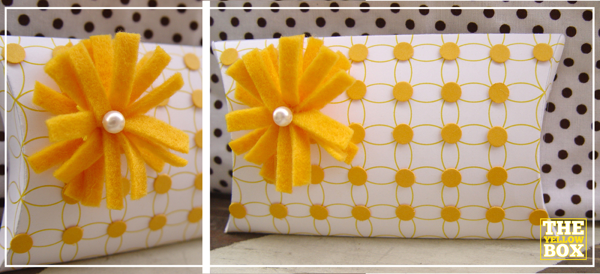 Yellow Pillow Boxes {Free Download} Kiki & Company
