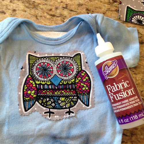 iLoveToCreate Blog NoSew Owl Applique Tshirt
