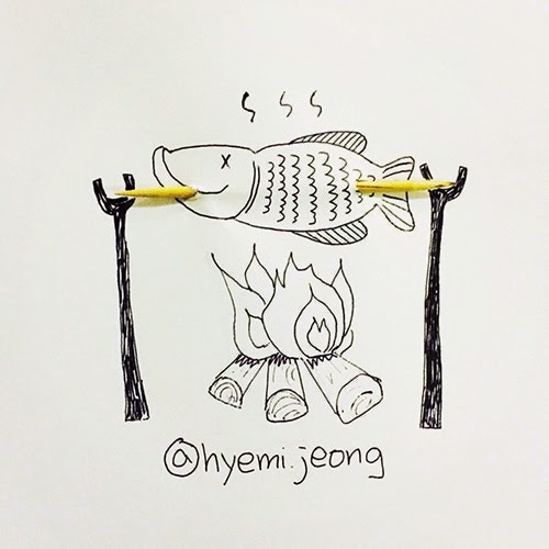 16-Roasting-Hyemi-Jeong-Everyday-Things-to-Draw-With-www-designstack-co
