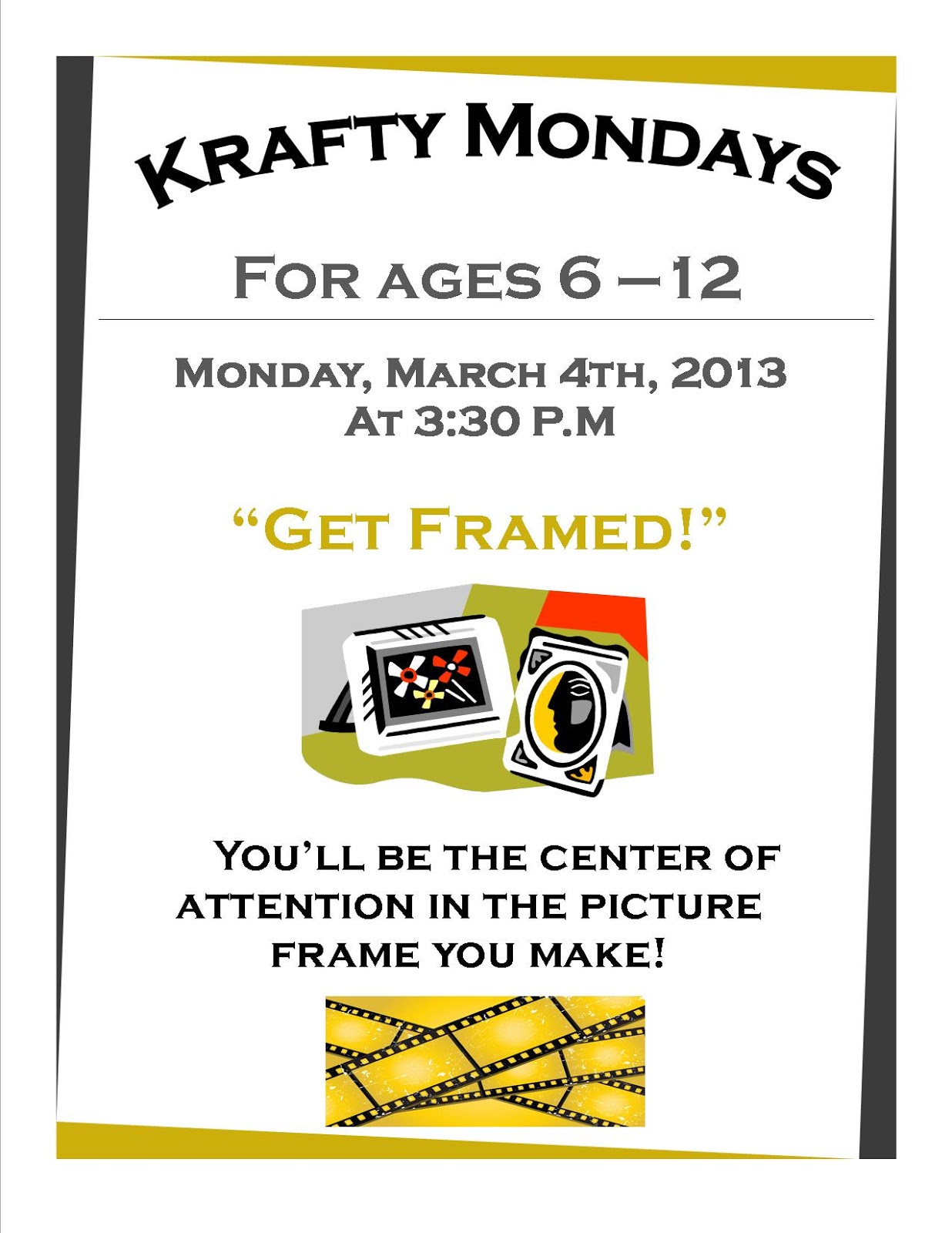 Franklin Matters Franklin Library Krafty Mondays Get Framed!