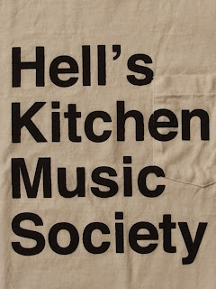 engineered garments workaday crossing crew t-shirt with Hells Kitchen Music Society Print