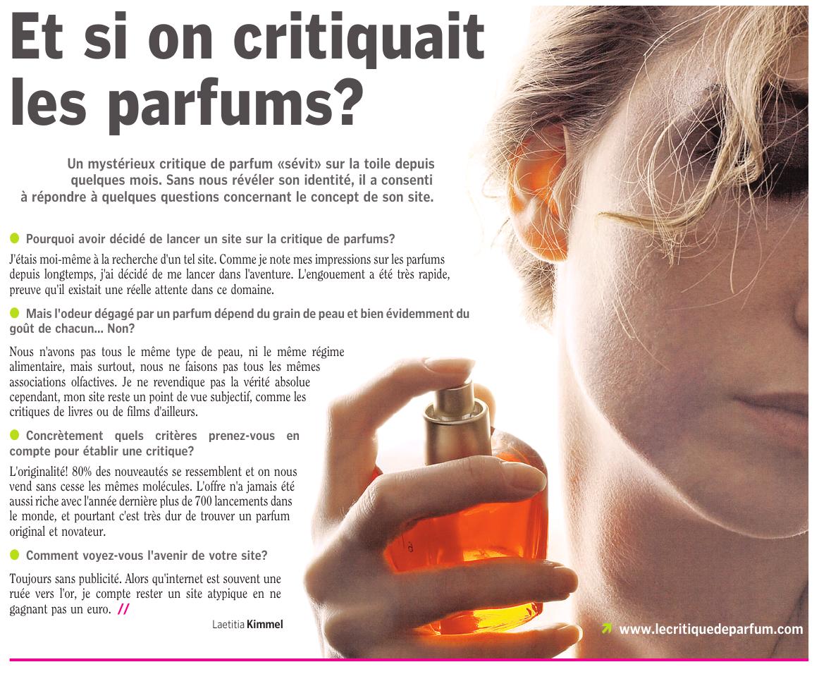 Le Critique de Parfum REVUE DE PRESSE