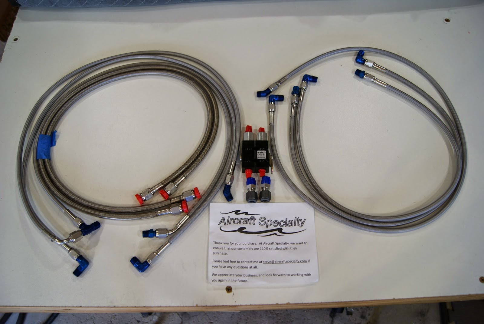 DOG Aviation John's RV12 Blog Aircraft Specialty Brake Lines Matco