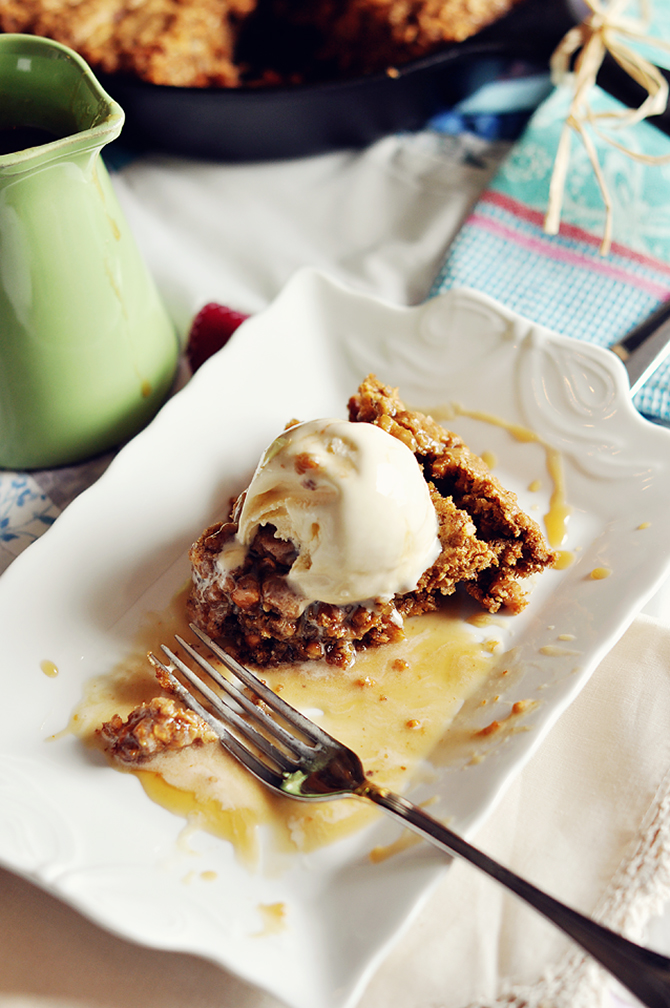 Cast Iron ButterscotchOatmeal Cookie Skillet With ButterscotchBourbon
