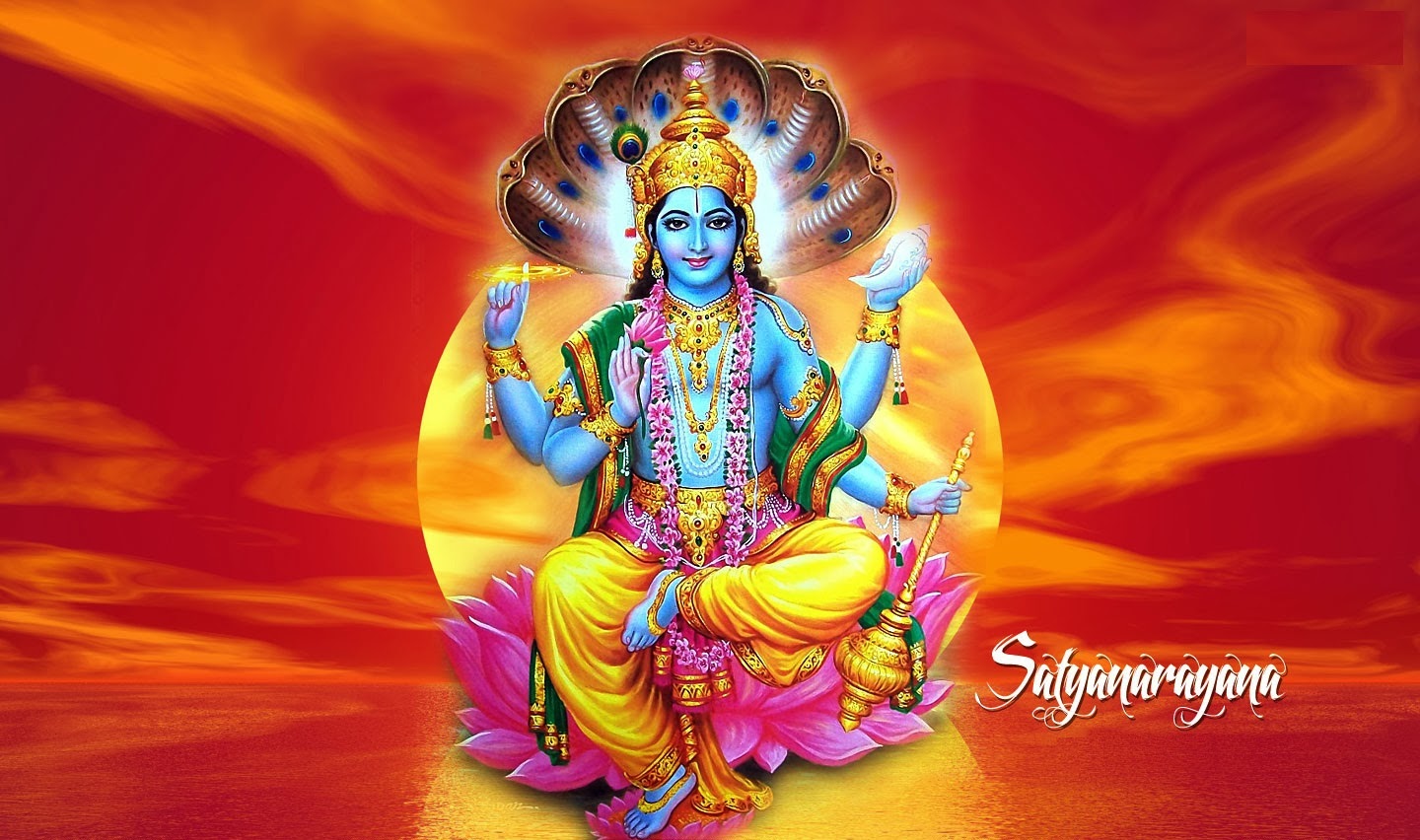 Lord Satyanarayan (Satyanarayana) Swamy HD Incredible Wallpapers | God