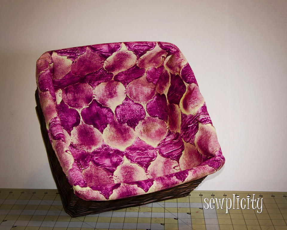 Sewplicity Quick Tutorial How to Reline a Basket