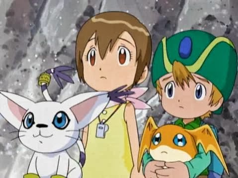 T.K & Hikari con sus digimon  Digimon, Personagens de anime, Digimons