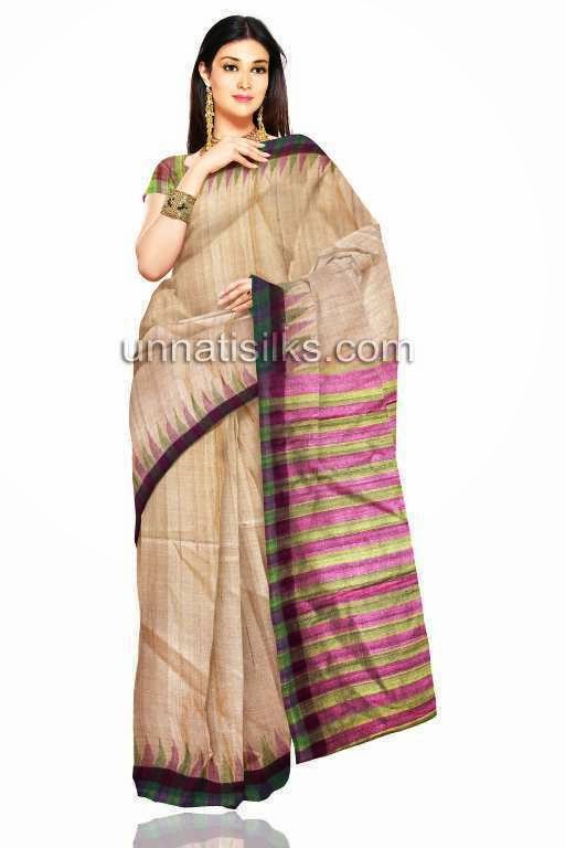 Khadi silk Sarees Online, Shop Khadi cotton saris, Buy Khadi Saree