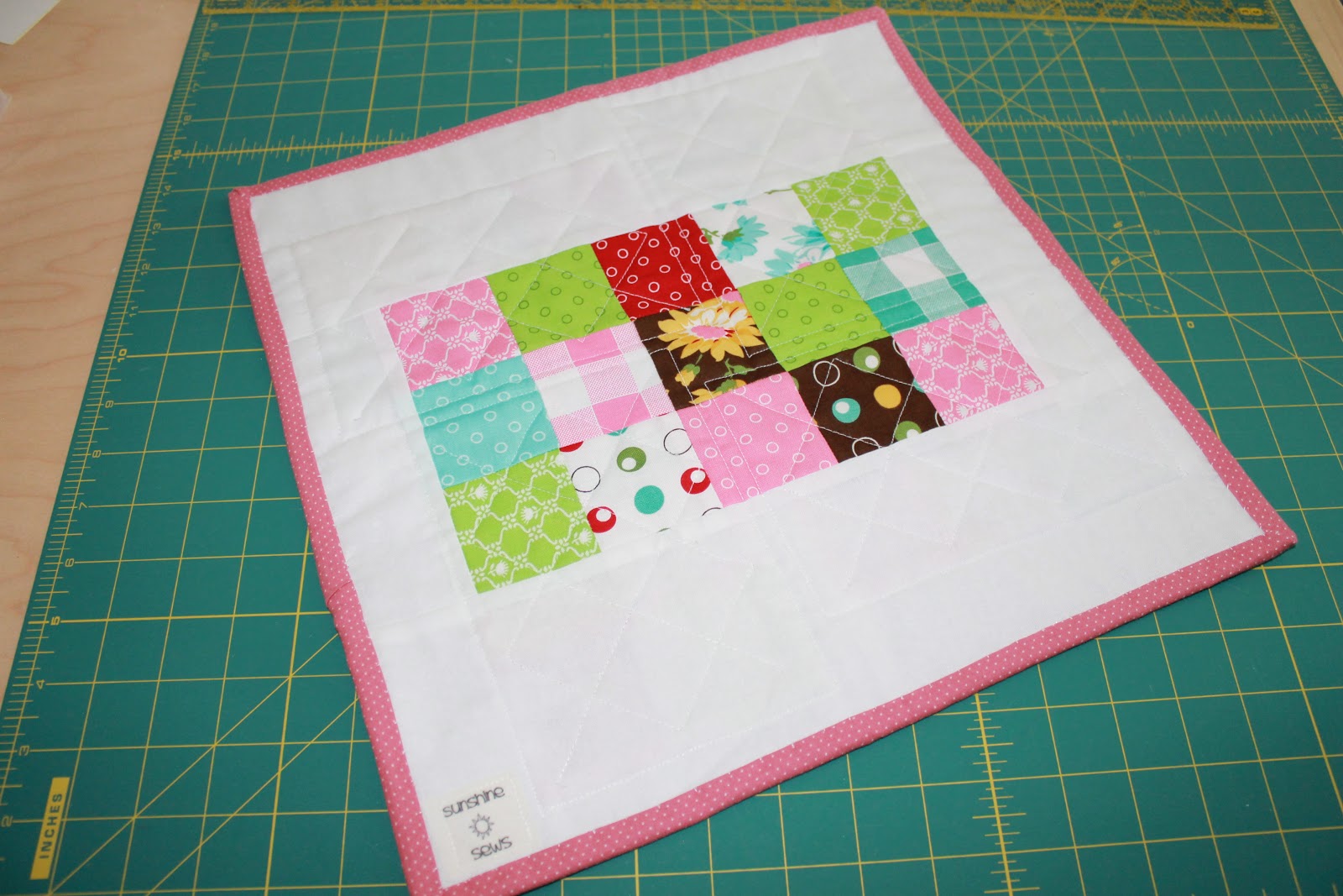 Sunshine sews mini charm mini quilt