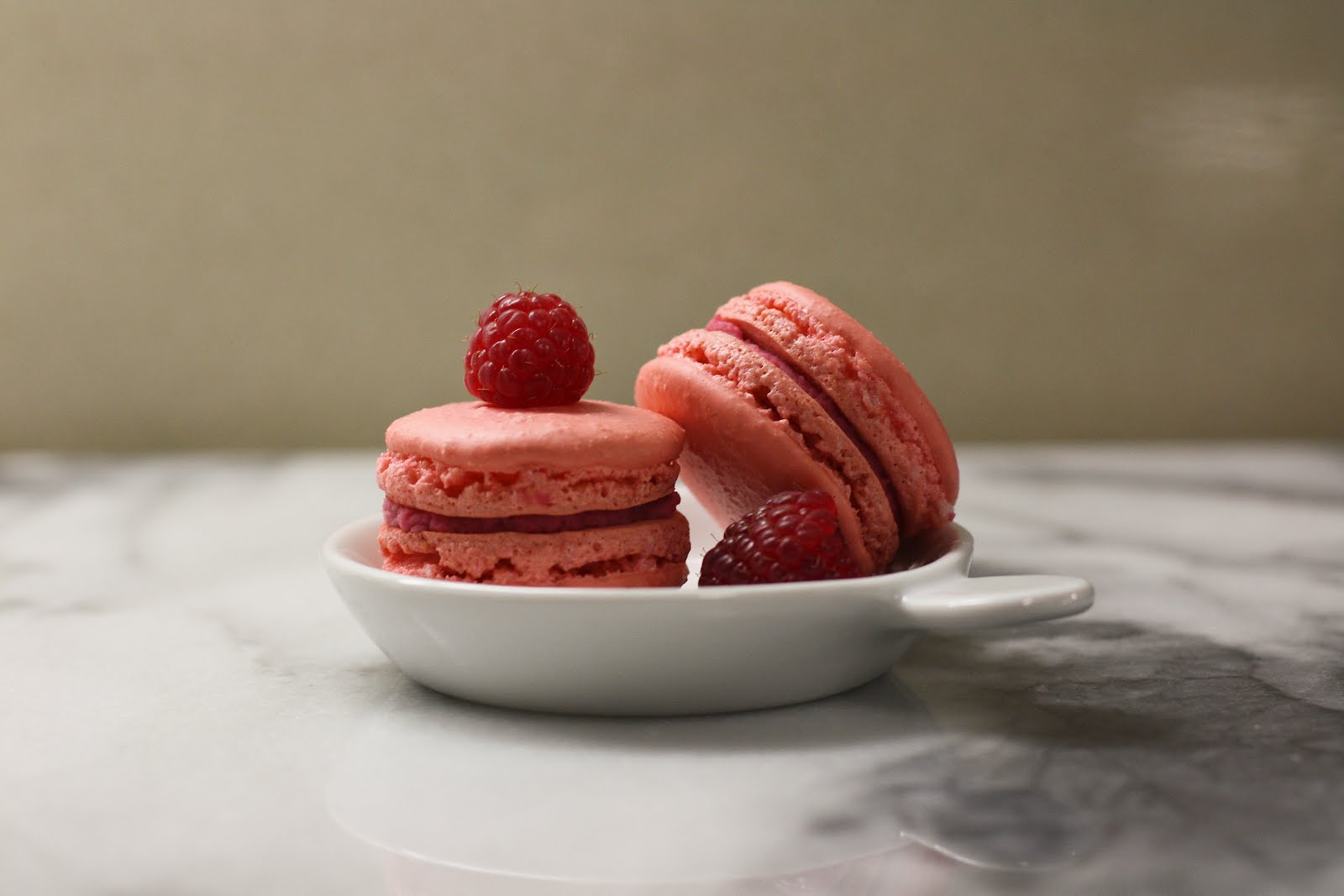 Annee de Macaron Fresh Raspberry Purée & Blueberry Preserve Mascarpone Macarons