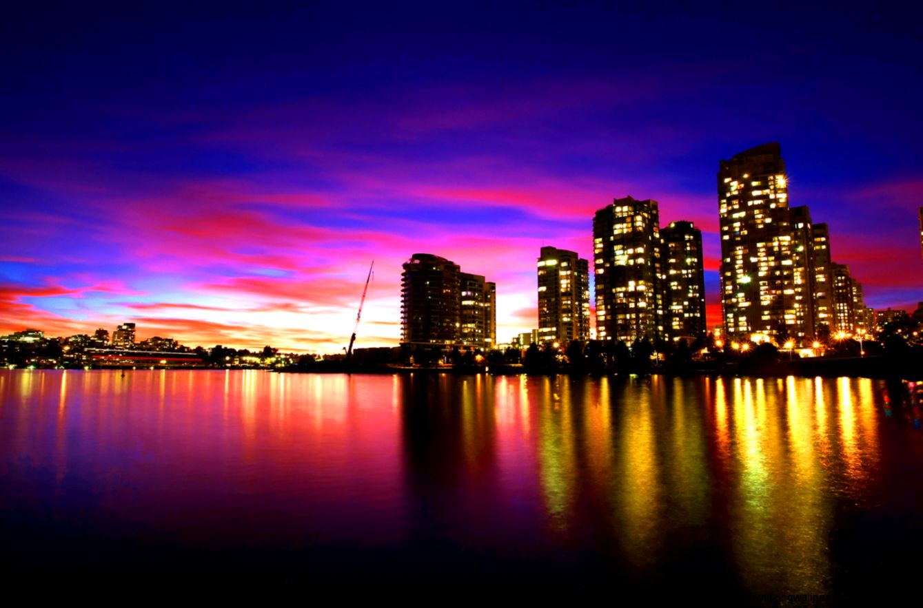 City Skyline At Sunset   Nexus Wallpaper City Skyline At Sunset   Nexus Wallpaper