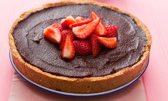 Tarta de Chocolate, Vainilla y Frutillas