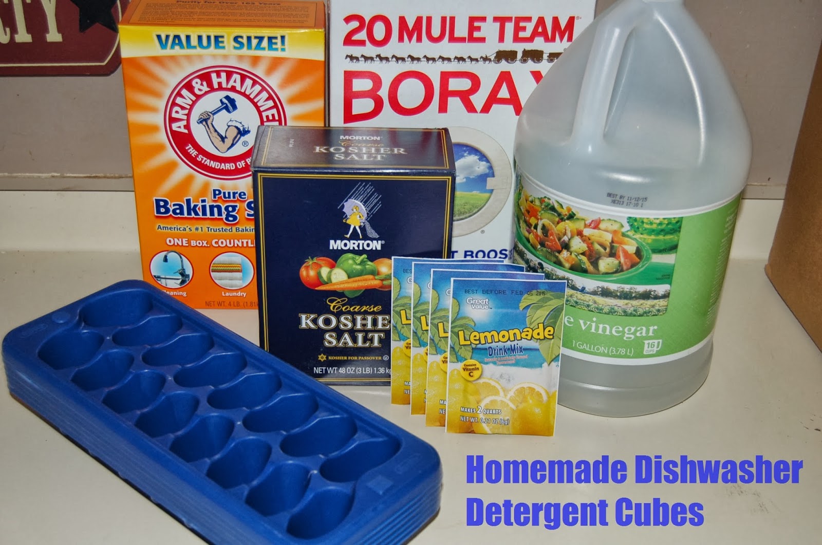 Our Little Backyard Farm Homemade Dishwasher Detergent Cubes