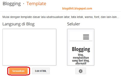 cara mengganti template blogger