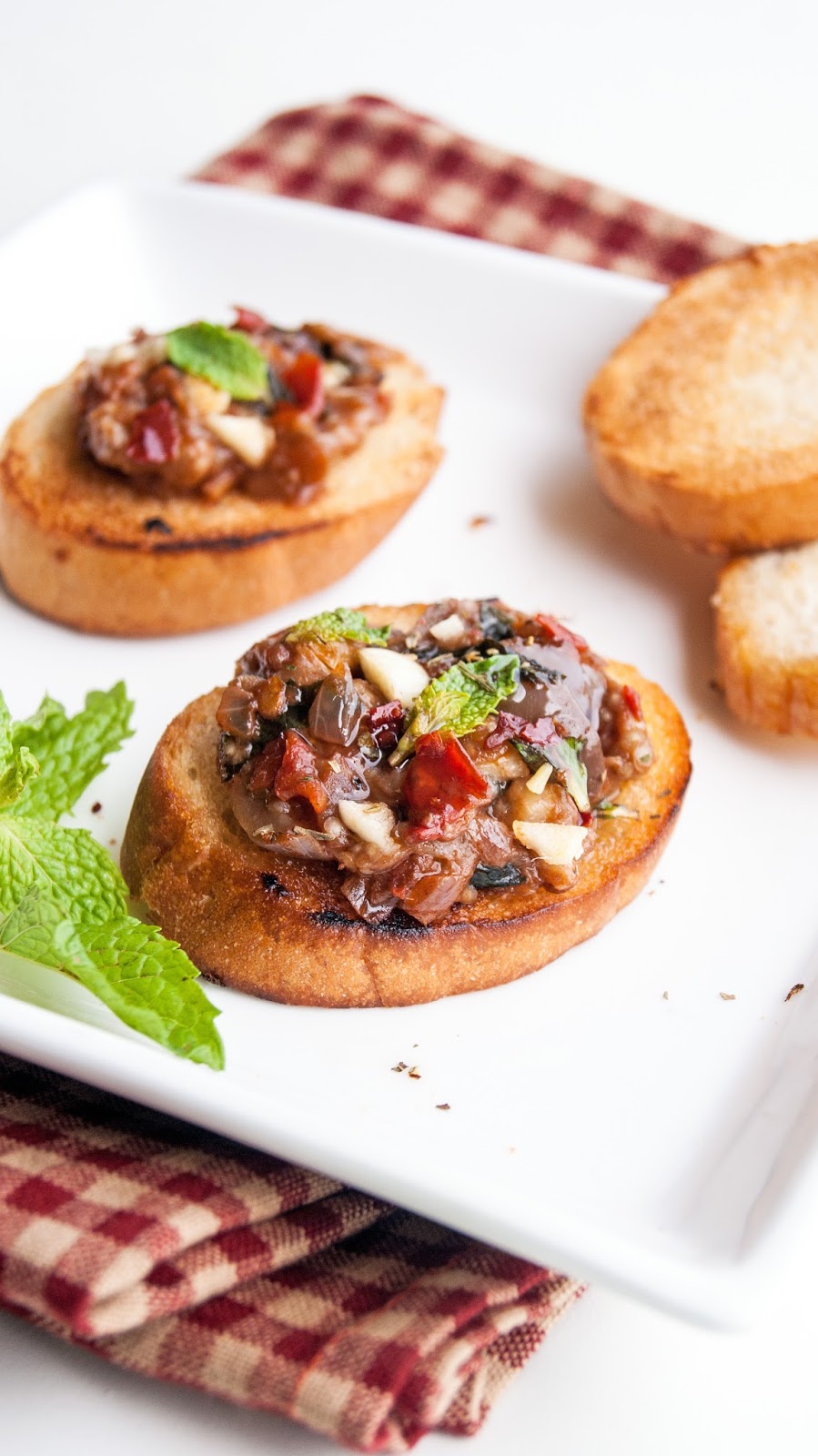 Always Hungry Eggplant Caponata Crostini