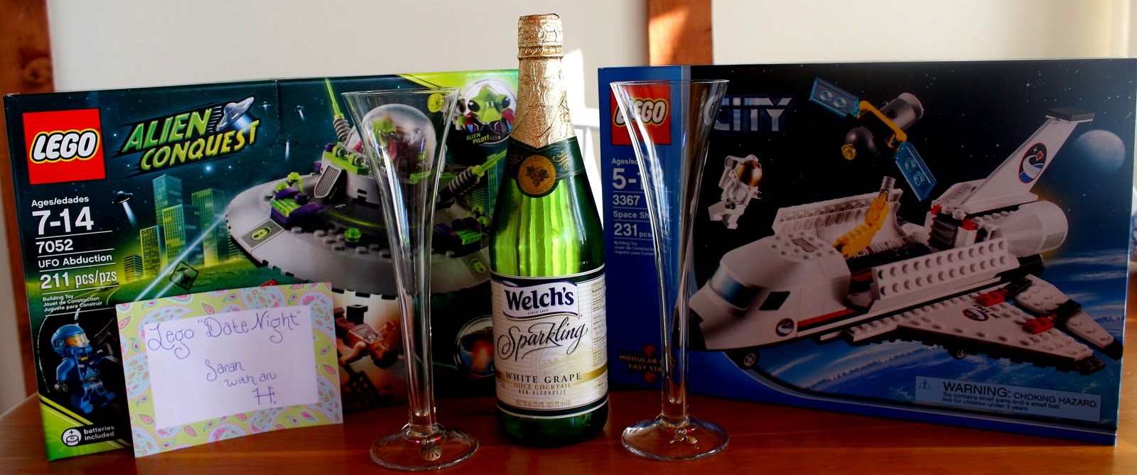 Sarah with an H LEGO "Date Night"