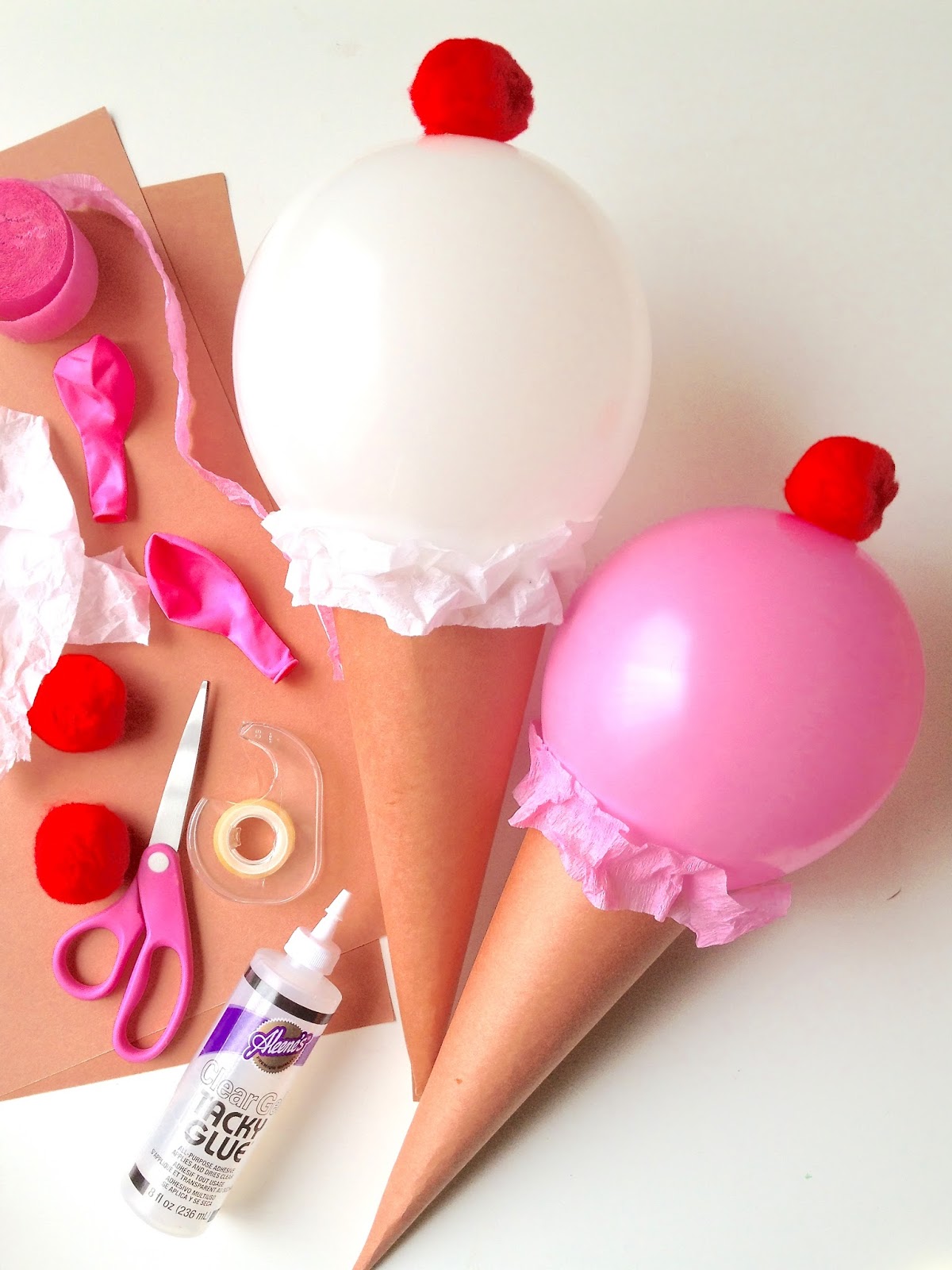 {VIDEO) DIY Ice Cream Cone Balloons for Birthday Parties & Summer Fun