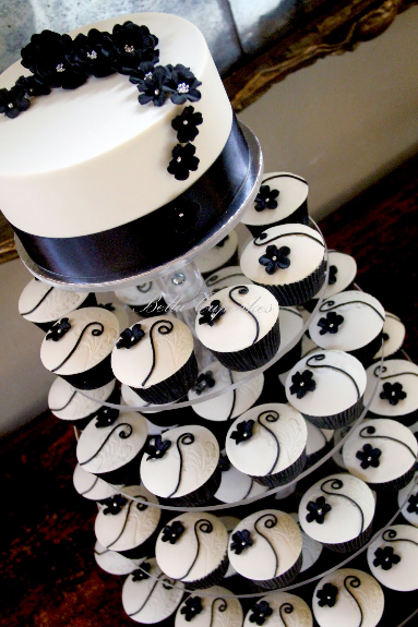 cupcake towers that look like wedding cakes 60th wedding anniversary table