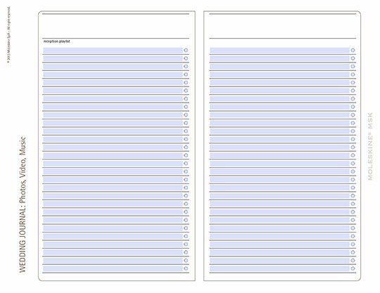 wedding song playlist template