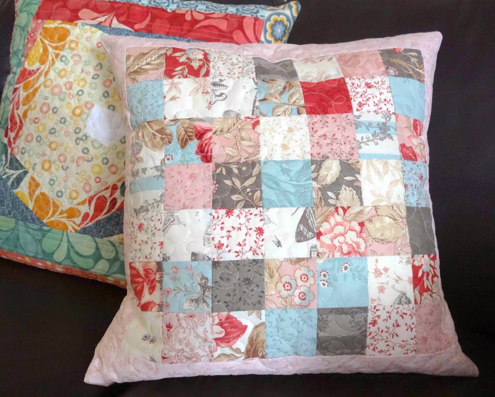 Plum Jam Postage Stamp Cushion