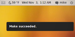 Screenshot of notification