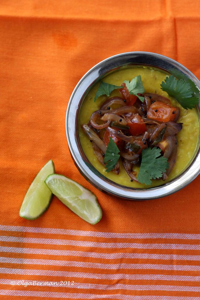Mango & Tomato Daal or Dhal? Recipe for Dhal with Coconut Milk, Onions