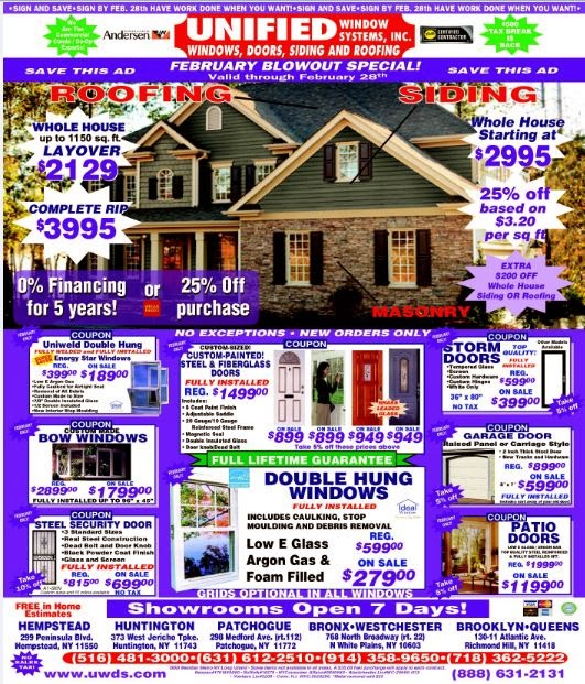 Unified Window Unified Windows February Ad