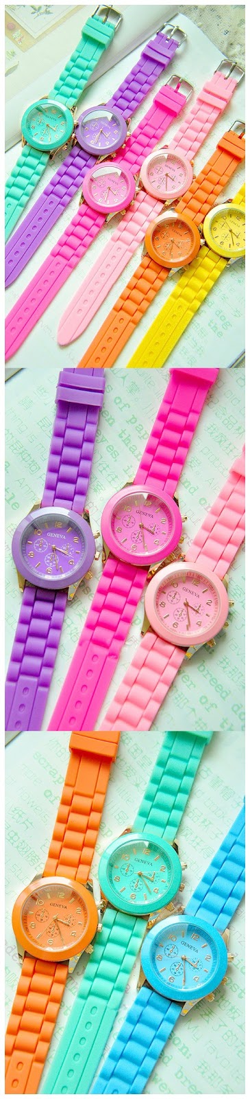 Lady Fluorescent Color Jelly Watch Ice Cream Silica Gel review