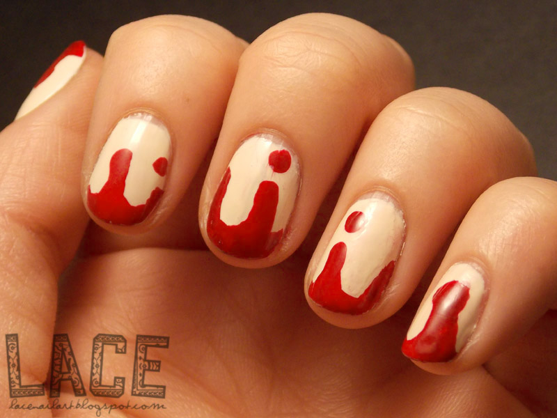 Lace A Nail Art Blog Halloween Themed Nails Bloody Drips