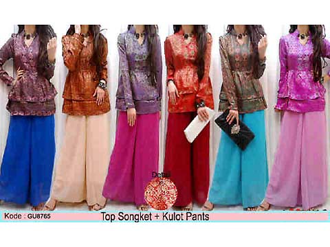 fashion butiq busana muslim gu8765 setelan set of style songket batik ciffon fashion butiq busana muslim gu8765 setelan set of style songket batik ciffon