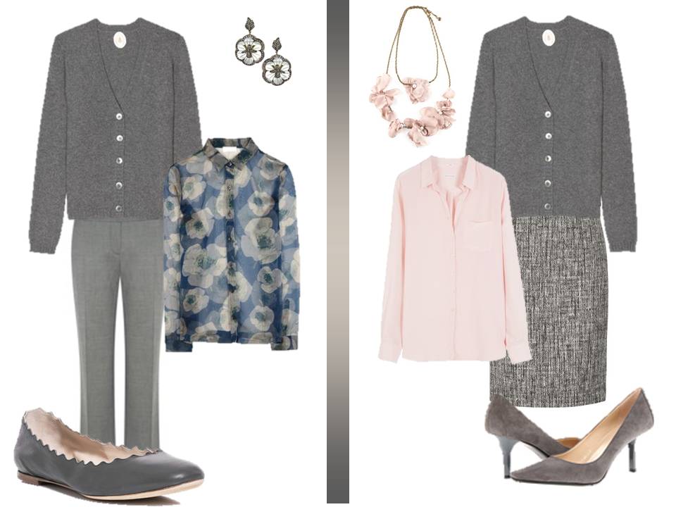 How to wear a grey vneck sweater The Vivienne Files