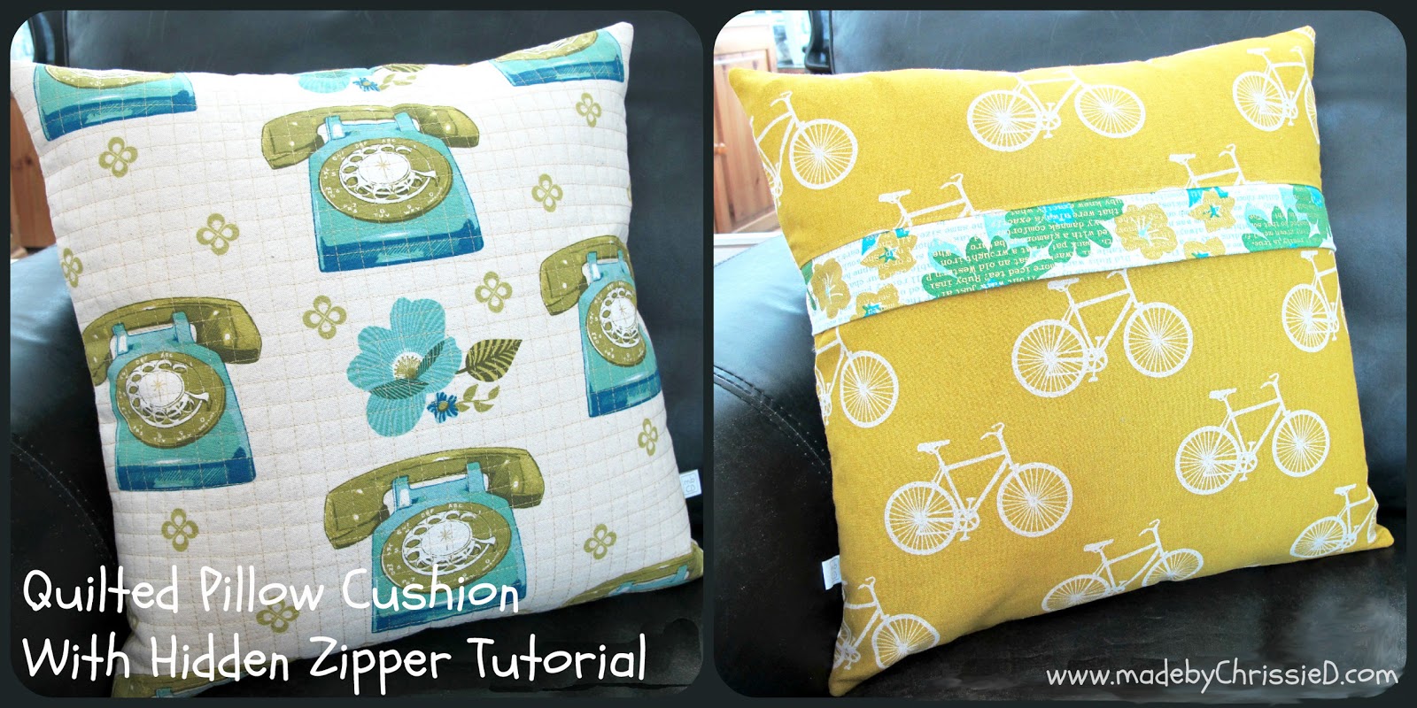 Chris Dodsley mbCD Tutorial Quilted Pillow Cushion With Hidden Zipper