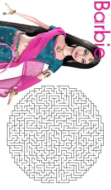 barbie coloring pages barbie maze activity sheet design invitations free printable
