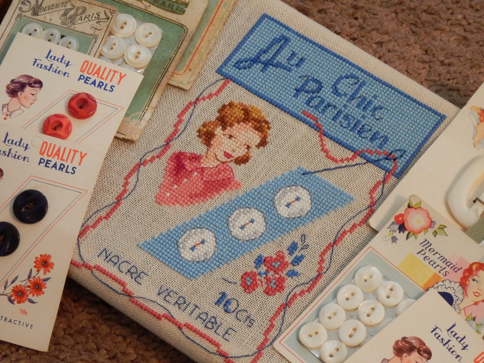 Made With Love By Teresa Vintage Button Card DHAB