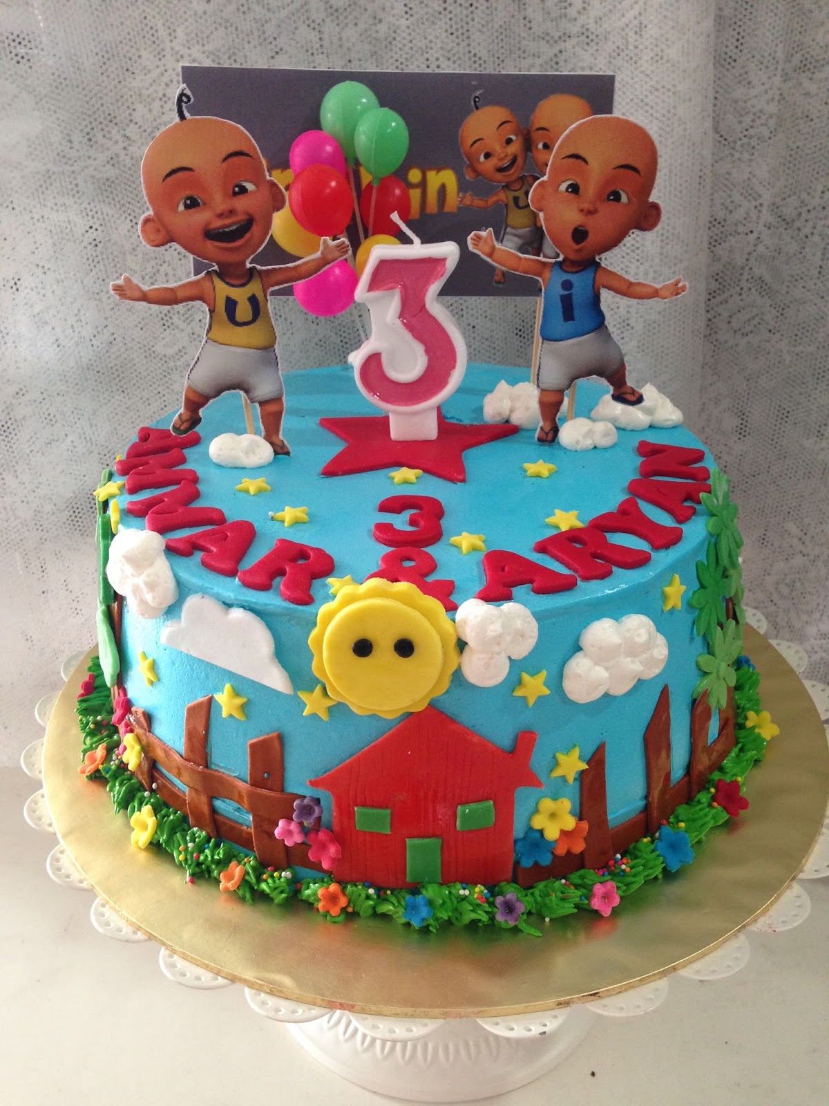 ninie cakes house Upin & Ipin Birthday Cakes Theme