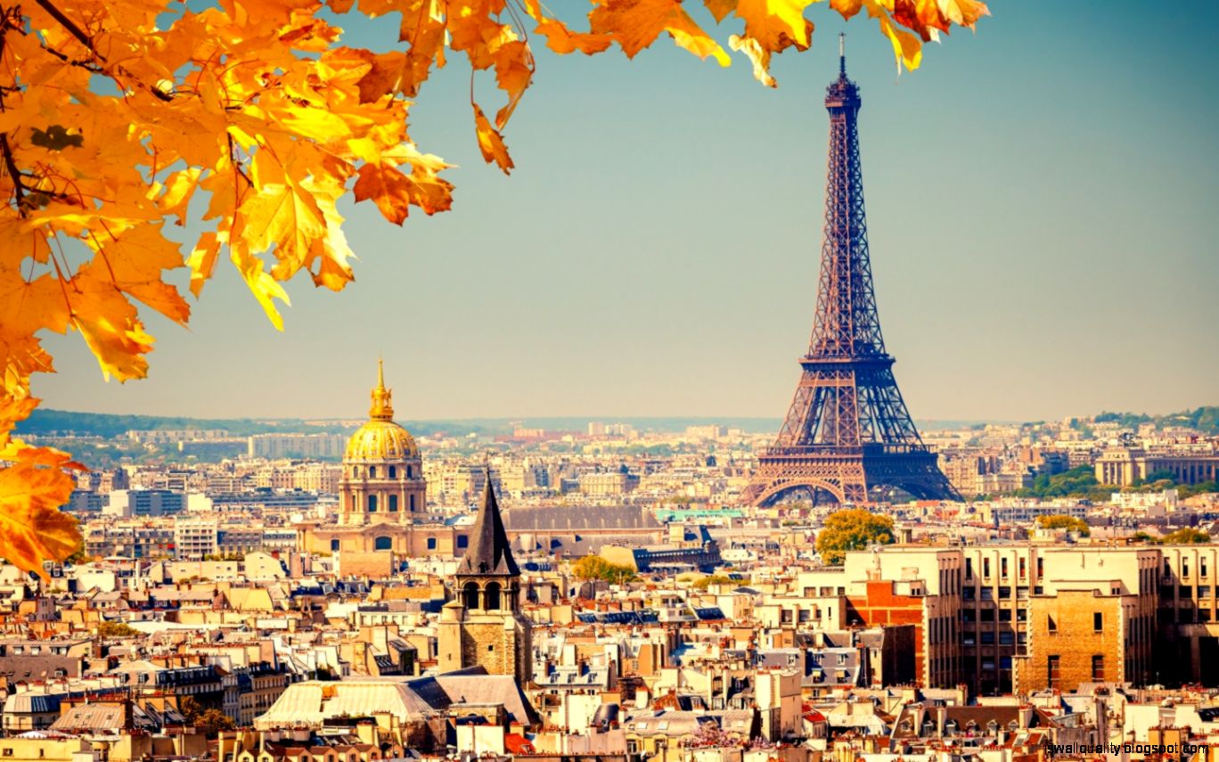 Paris Eiffel Tower Autumn Wide Wallpaper