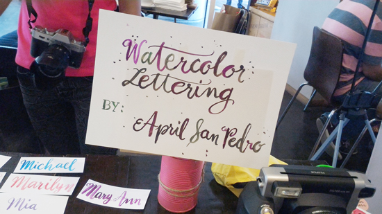 Water Color lettering by April San Pedro