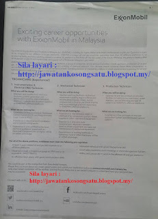 Exxon Mobil Malaysia Kerja Kosong