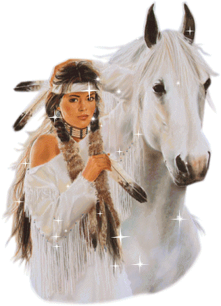 índia e seu cavalo