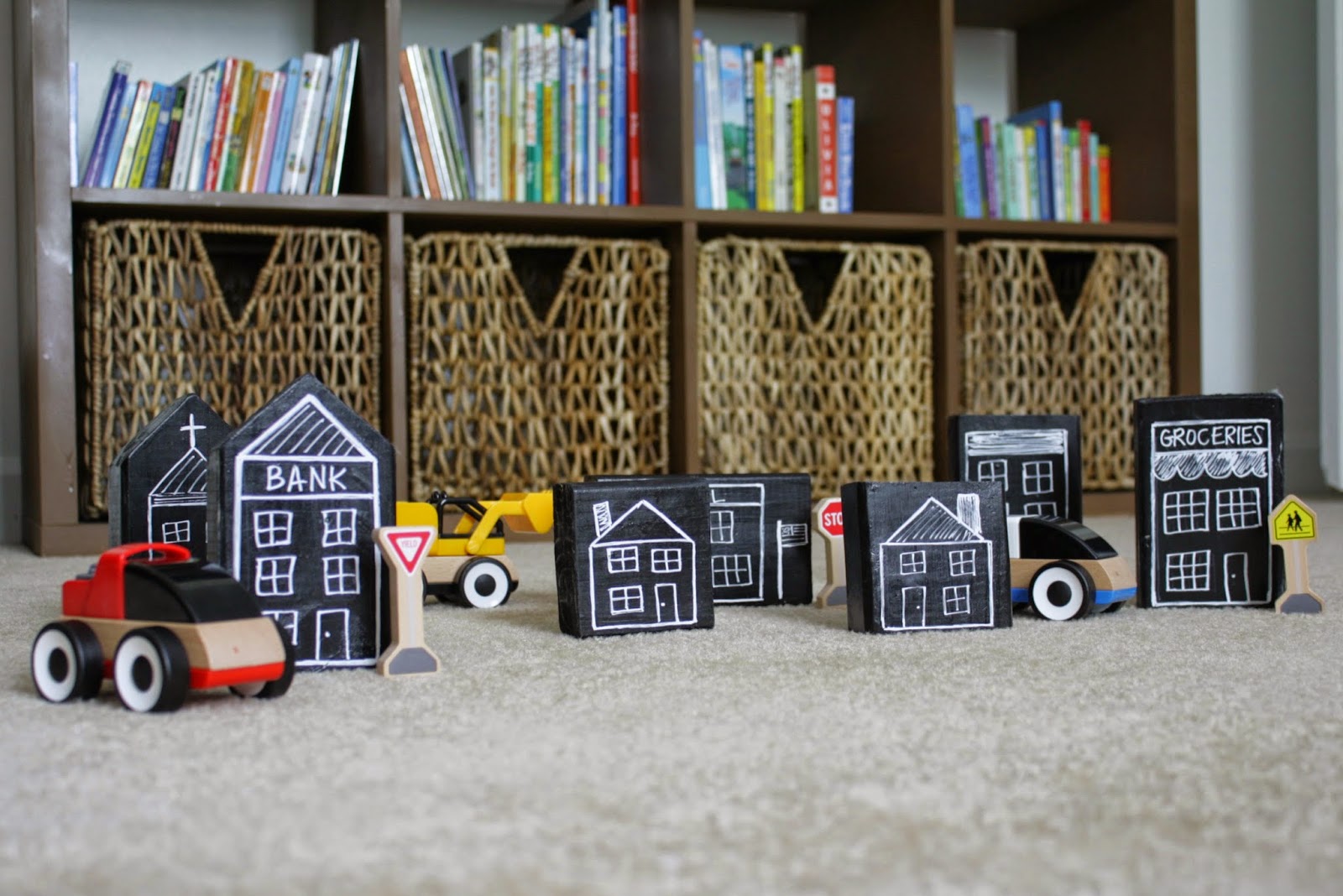 live a little wilder chalkboard block city {tutorial}